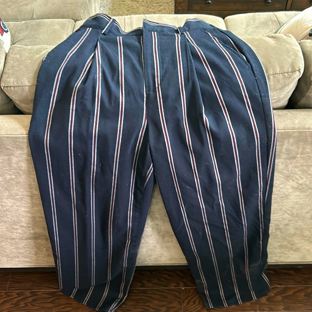 Urban Outfitters Striped Wide Leg Trousers Size Small